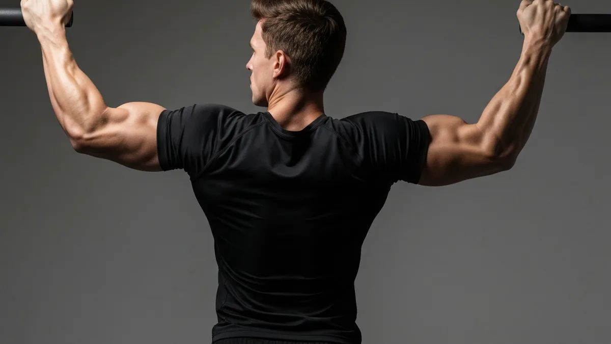 Illustration showing all back muscle groups working together during a pulling movement